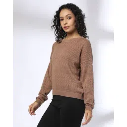 fig Women Patterned-Knit Relaxed Fit Pullover image 2
