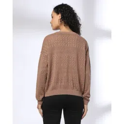 fig Women Patterned-Knit Relaxed Fit Pullover image 3