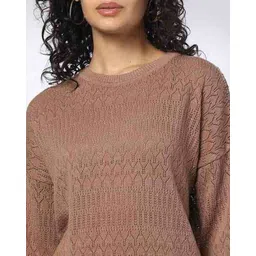 fig Women Patterned-Knit Relaxed Fit Pullover image 4