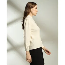 fig Women Ribbed Regular Fit Crew-Neck T-Shirt image 2