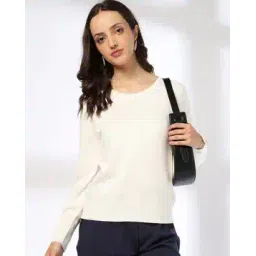 Women Ribbed Slim Fit Pullover-image-18