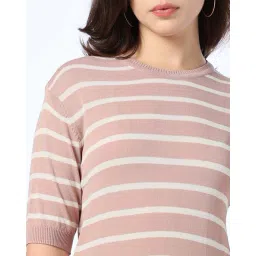 fig Women Striped Slim Fit Sweater image 4