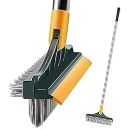 Figment 3-in-1 Bathroom Cleaning Brush With Wiper - Long Handle 180° Rotate Toilet Brush, Tiles Cleaning, Floor Scrub for Kitchen and Bathroom Accessories-picture-17