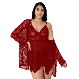 Fihana Net Baby Doll with Asymmetric Hem-picture-30