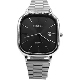 fiiasa Classic Quartz Black Dial and Silver Band Watch for Men & Women-picture-54