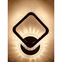 FILLISKA Black & Transparent Acrylic Contemporary Square Shaped Wall Lamp-picture-20