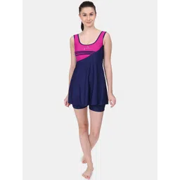FILMAX ORIGINALS Colourblocked Tri-Strip Sleeveless Swim Dress-picture-13