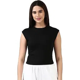 filmode Women's Turtle Neck Tank Top - 4-Way Stretch-Sleeveless, Premium Ribbed Fabric-Slim fit-picture-29