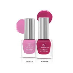 FILMY BEAUTY Set Of 2 Gel Effect Nail Polish- 10 ml Each- Pure Love 17- Pink Sand 47-picture-19