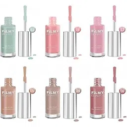 FILMY BEAUTY Nude Nail Polish | Natural and Skin‑Tone Shades | Glossy Quick‑Dry Finish | Long‑Lasting Chip‑Resistant (6 ml Each,Set of 6)-picture-11