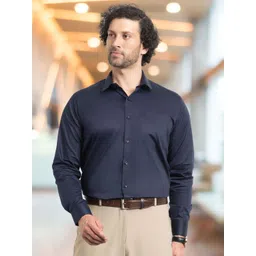 FILO HEVIS Men Classic Fit Solid Spread Collar Cotton Formal Shirt-picture-15