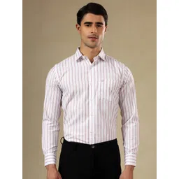 FILO HEVIS Men Classic Fit Vertical Striped Spread Collar Formal Shirt-picture-35
