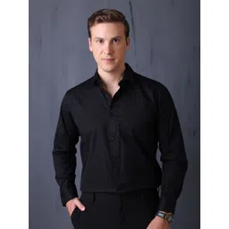 FILO HEVIS Men Classic Spread Collar Solid Cotton Formal Shirt-picture-10