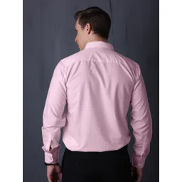 FILO HEVIS Men Classic Spread Collar Solid Cotton Formal Shirt image 4