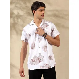 FILO HEVIS Relaxed Floral Printed Spread Collar Cotton Shirt-picture-11