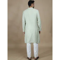 FILORI STUDIO Men Woven Design Festive Cotton Straight Kurta image 4
