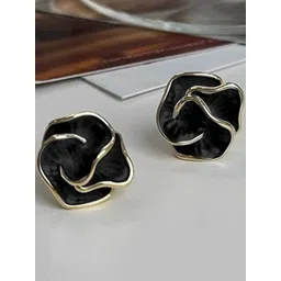 FIMBUL Gold Plated Enamelled Floral Studs-image-49