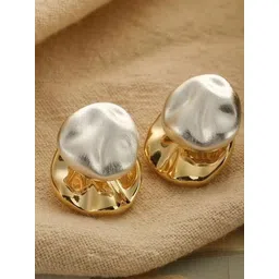 FIMBUL Rhodium-Plated Textured Contemporary Studs-image-32