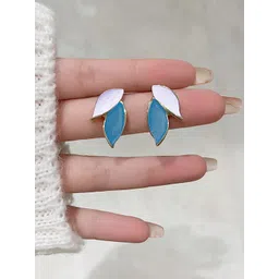 FIMBUL Silver-Plated Antique Leaf Shaped Studs-picture-14