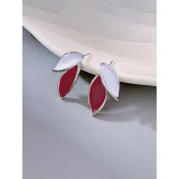 FIMBUL Silver-Plated Antique Leaf Shaped Studs-picture-32