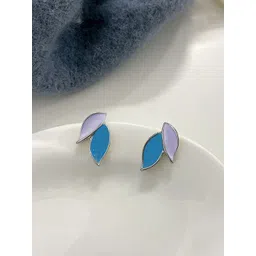 FIMBUL Silver-Plated Antique Leaf Shaped Studs-picture-15