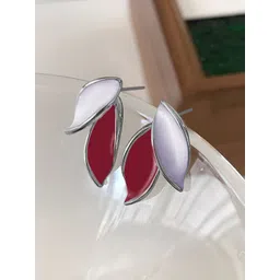 FIMBUL Silver Plated Leaf Shaped Studs-picture-40