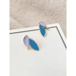 FIMBUL Silver Plated Leaf Shaped Studs-picture-39