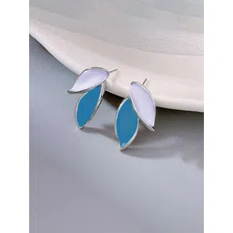 FIMBUL Silver Plated Leaf Shaped Studs-picture-35