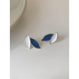 FIMBUL Silver Plated Leaf Shaped Studs-picture-37