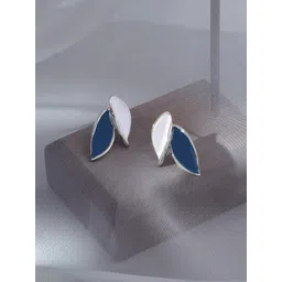 FIMBUL Silver Plated Leaf Shaped Studs-picture-19