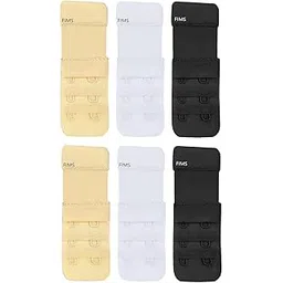 fims - fashion is my style Women's Polyester Bra Hook Extender-2Hook -3 Eye Rows with Extra Elastic (Multicolour, Free Size) SKU- bra_hook_packof6-picture-10