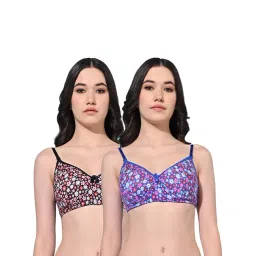 FIMS Black & Blue Printed Bras - Pack Of 2-picture-18