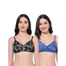 FIMS Black & Blue Printed Bras - Pack Of 2-picture-28