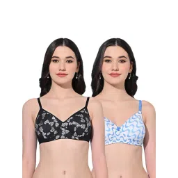FIMS Black & Blue Printed Bras - Pack Of 2-picture-30