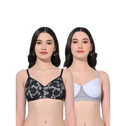 FIMS Black & Blue Printed Bras - Pack Of 2-picture-31