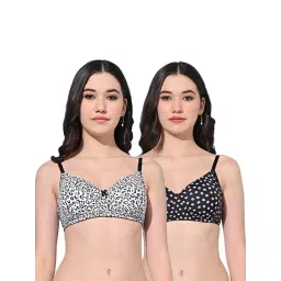 FIMS Black Printed Bras - Pack Of 2-picture-21