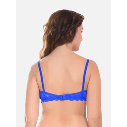 FIMS Blue & Pink Pack of 4 Cotton Solid Lightly Padded Bra image 2