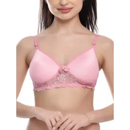 fims FIMS: Fashion is my Style Pink Lace Work Everyday Bras - Pack Of 2 image 2