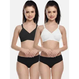 fims FIMS: Fashion is my Style Black & White Cotton Lingerie Set - Pack Of 2-picture-34