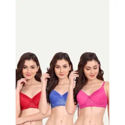 fims FIMS: Fashion is my Style Blue & Hot Pink Everyday Bras - Pack Of 3-picture-42