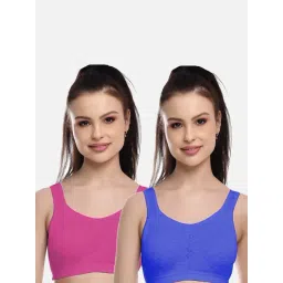 fims FIMS: Fashion is my Style Blue & Pink Sports Bras - Pack Of 2-picture-39
