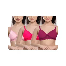 fims FIMS: Fashion is my Style Pink & Purple Lace Work Everyday Bras - Pack Of 3-picture-35