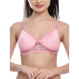 fims FIMS: Fashion is my Style Pink Lace Work Push-Up Bra-picture-44
