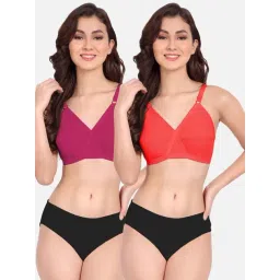 fims FIMS: Fashion is my Style Red & Pink Cotton Lingerie Set - Pack Of 2-picture-42