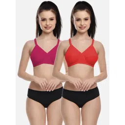 fims FIMS: Fashion is my Style Red & Pink Cotton Lingerie Set - Pack Of 2-picture-39