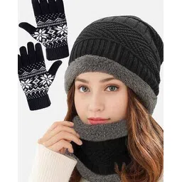 fims Men Beanie & Neck Warmer with Gloves Set-picture-22