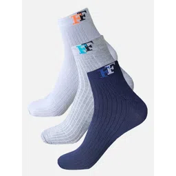 FIMS Men Pack Of 3 Cotton Ankle-Length socks-image-0