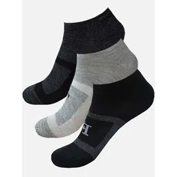 FIMS Men Pack Of 3 Patterned Ankle- Length Sports Socks-image-26