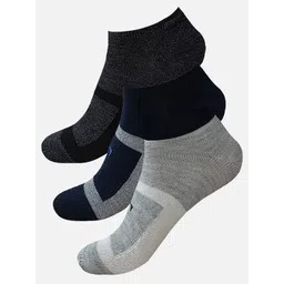 FIMS Men Pack Of 3 Striped Ankle-Length Running Socks-image-22