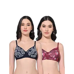 FIMS Navy & Maroon Printed Bras - Pack Of 2-picture-10
